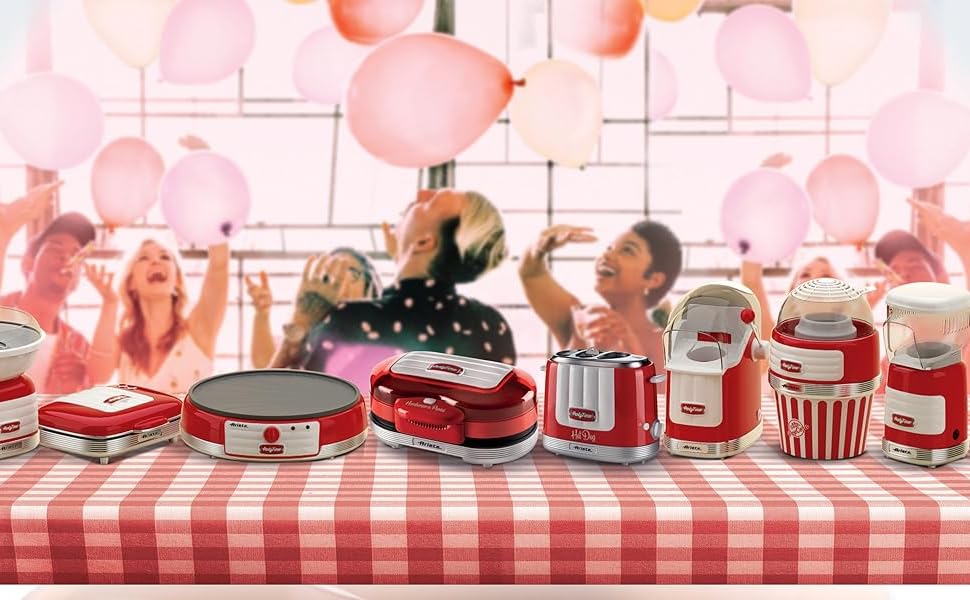 Ariete-Waffle-Maker-Party-Time-1973-Waffle-Maker-with-Non-Stick-Plates-Cord-Reel-Safety-Lock-and-Pow-B08JPQ5B57